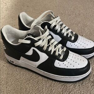 Nike Air Force 1 Terror Squad Black and White Sneakers Size 8